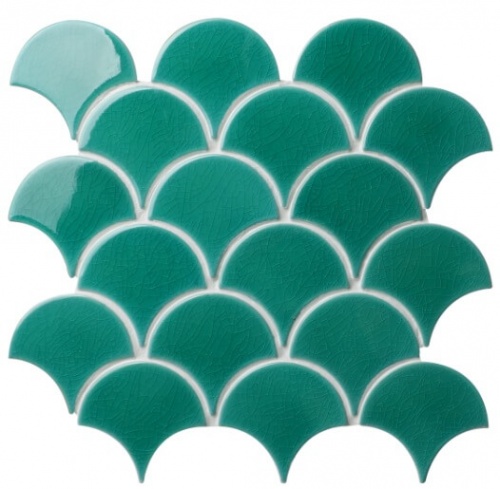 Ca Pietra Atlantis Scallop Porcelain Emerald